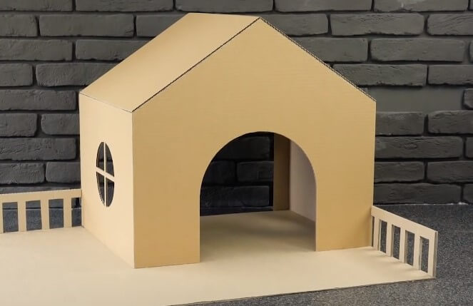 diy cardboard dog house