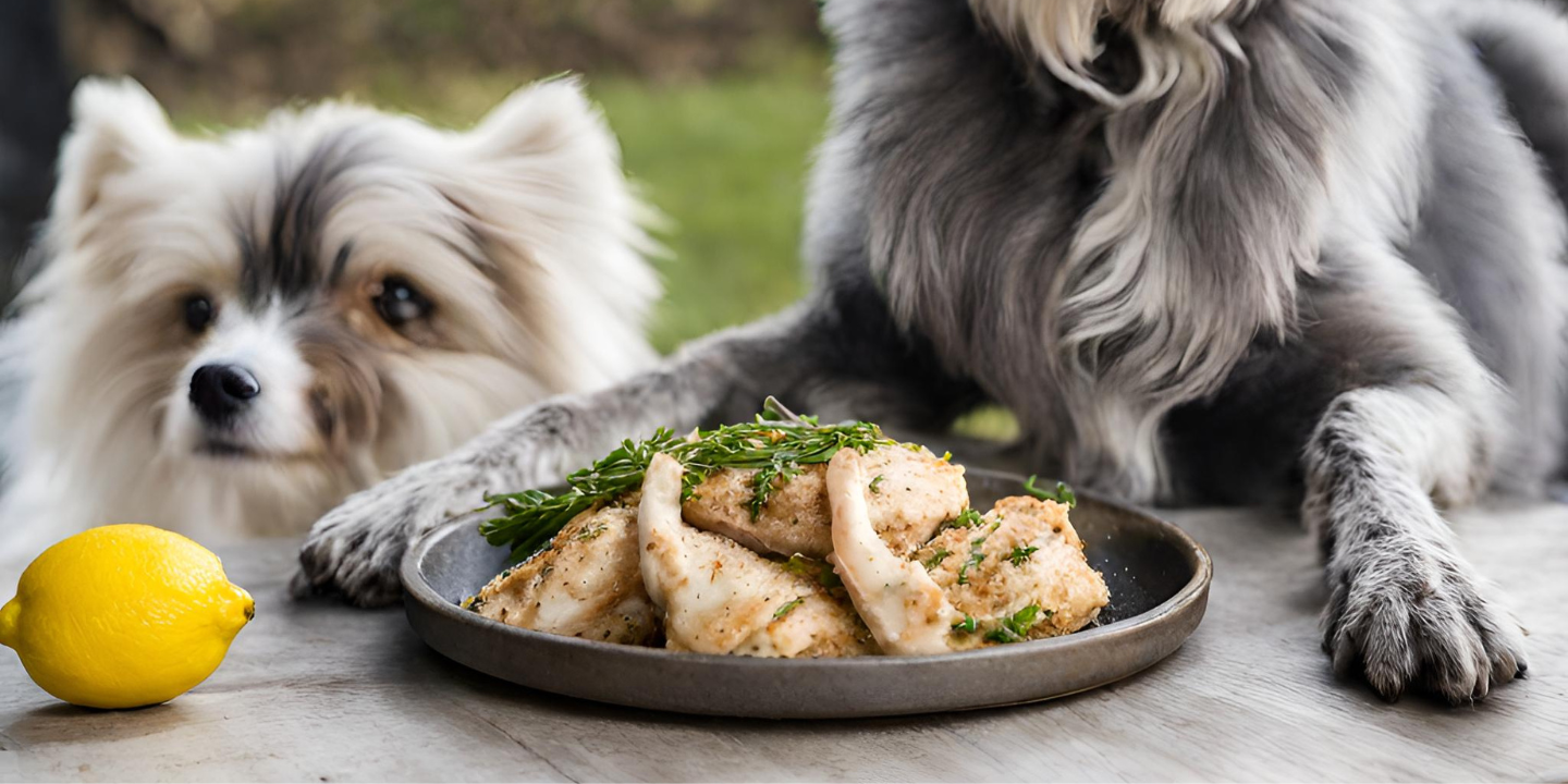 Dogs Safely Enjoy Lemon Pepper Chicken photo