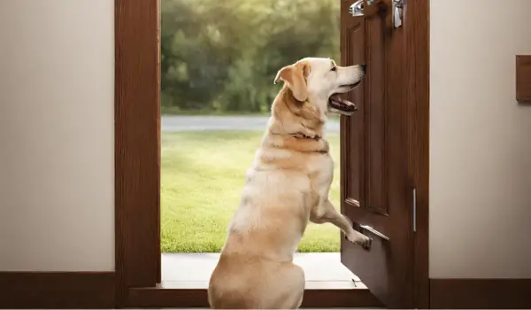 The dog opens the door by itself 2024