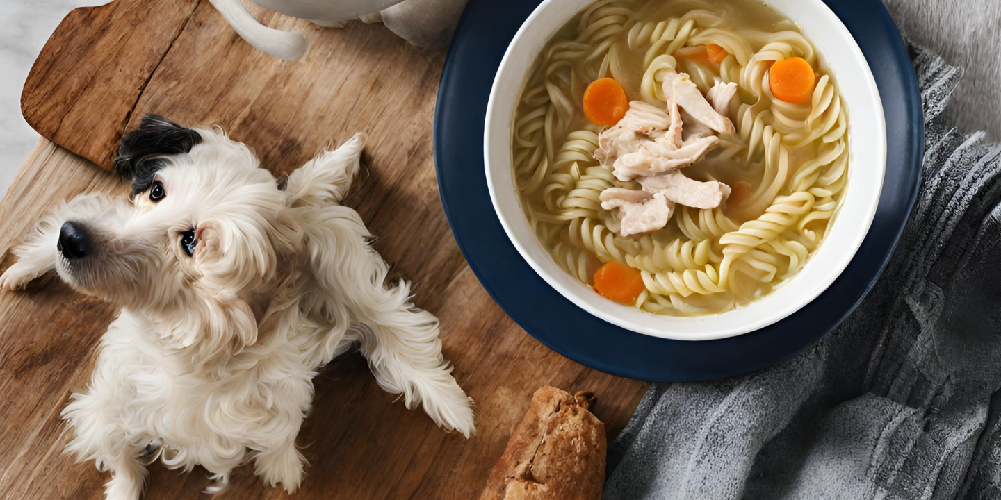 can a dog eat chicken noodle soup photo