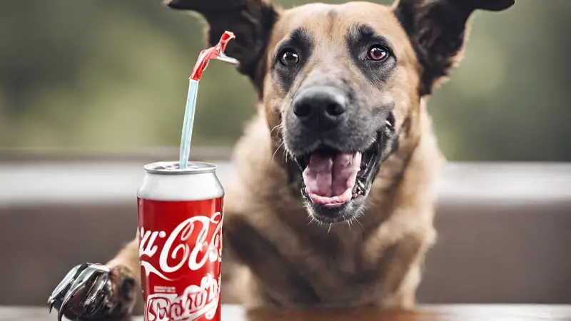 dog drinks soda 2024