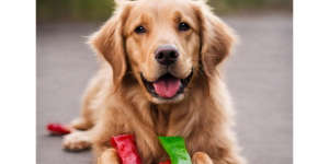dogs eat fruit roll ups photo
