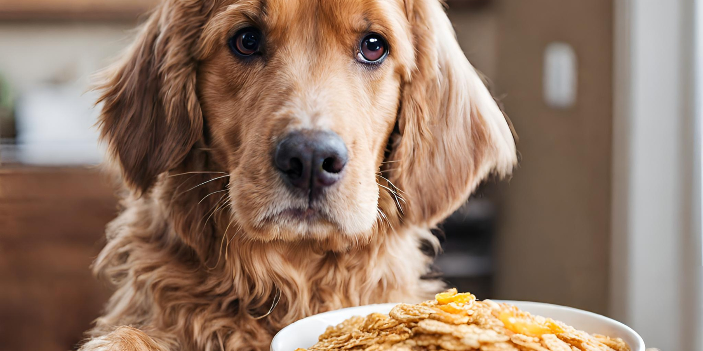 dogs eat honey bunches of oats photo