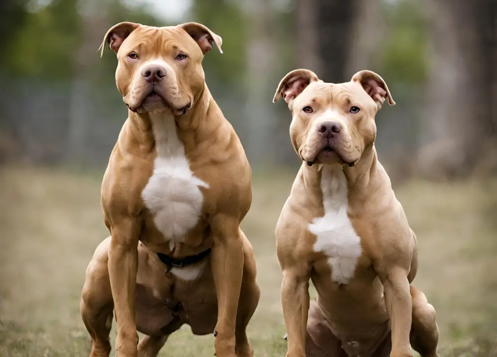 Buff Pitbull dogs photo