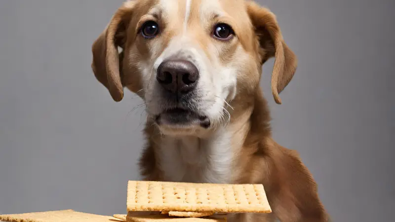 The dog eats Triscuits photo 3
