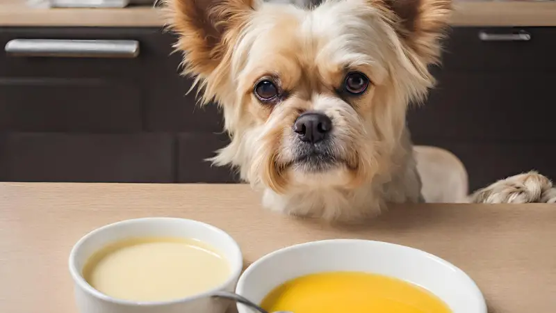 The dog looks at Cream of Chicken Soup photo 3
