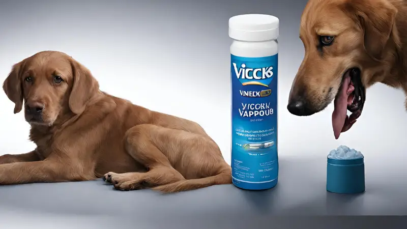The dog looks at Vicks Vaporub photo 2