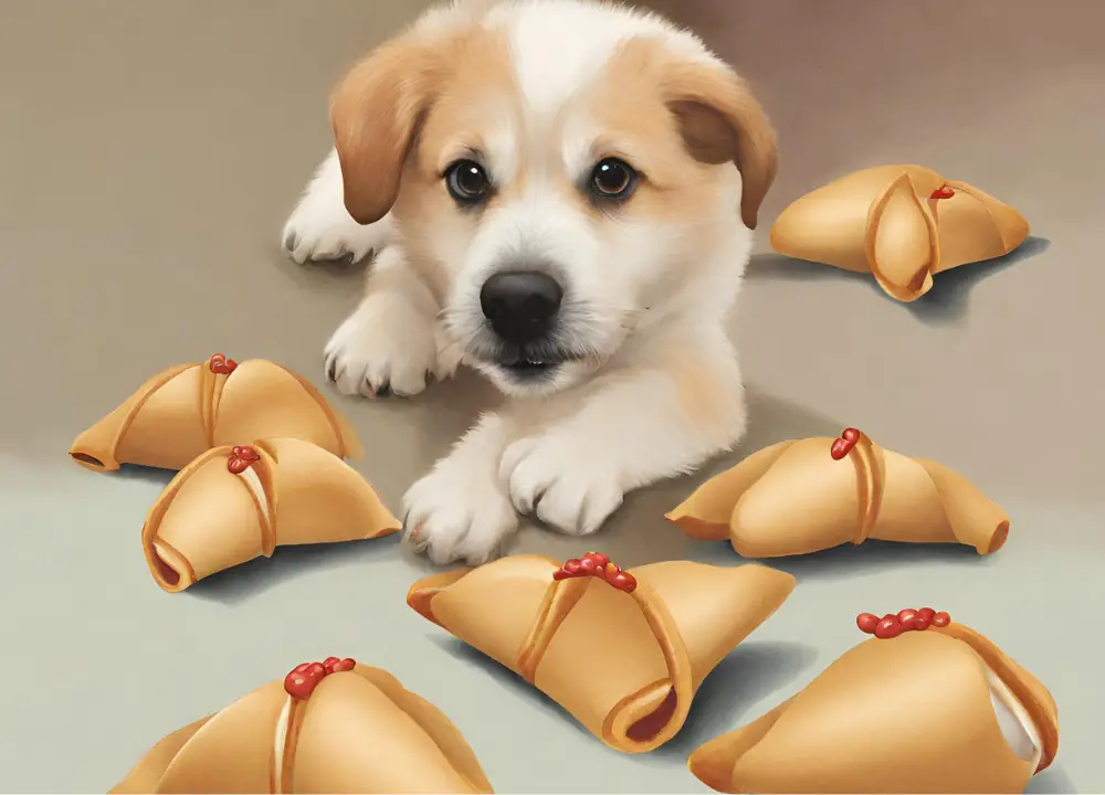 dogs eat fortune cookies photo
